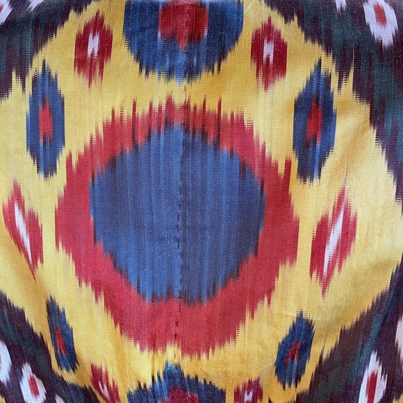 Reversal duster from Afghanistan with the initials or N. R. made from silk Ikat - Picture 16 of 16